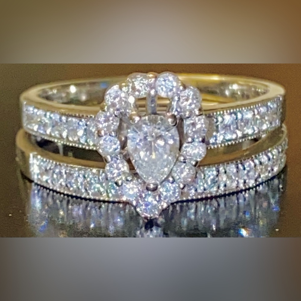 14kt White Gold And Diamondt Bridal Set